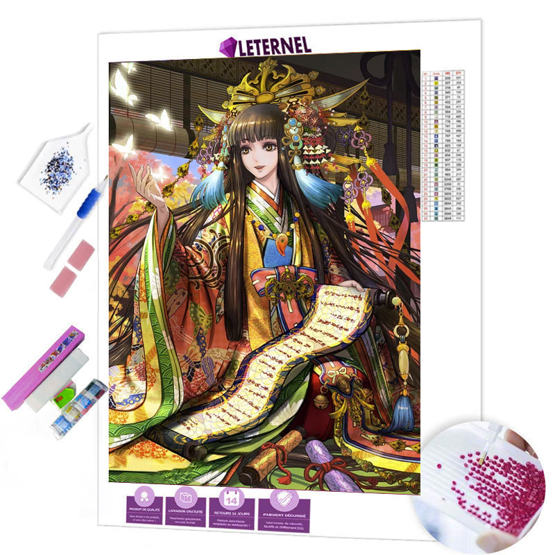 Broderie Diamant - Femme parchemin