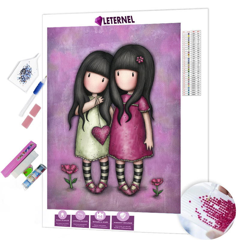 Broderie Diamant - Peinture soeurs