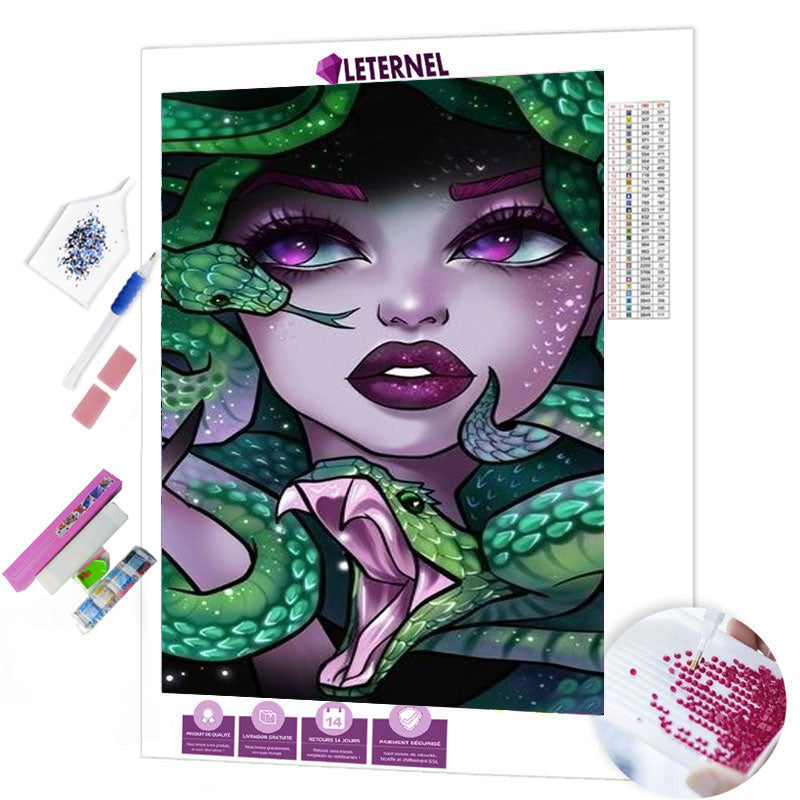 Broderie Diamant - Princesse serpents