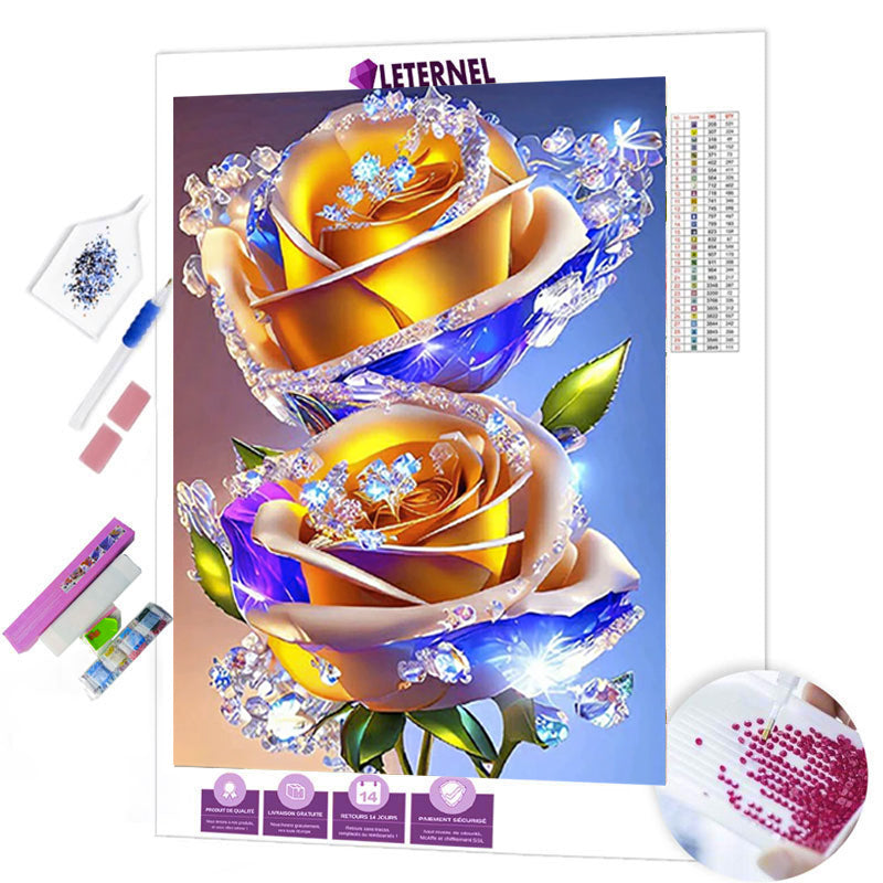 Broderie Diamant - Roses diamant
