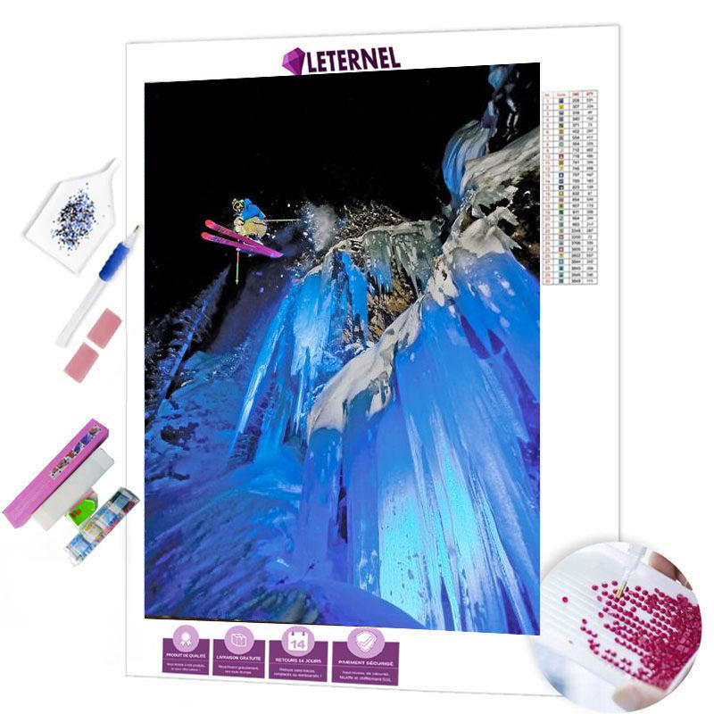 Broderie Diamant - Skieur